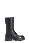 STIVALETTO 3/4 IN PELLE CON LACCI