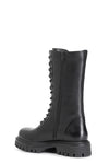 STIVALETTO 3/4 IN PELLE CON LACCI