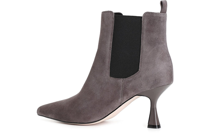 TRONCHETTO IN PELLE SCAMOSCIATA CON ELASTICO