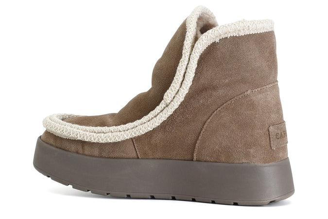 TRONCHETTO CON BORDO MOCASSINO E PELLICCIA SINTETICA