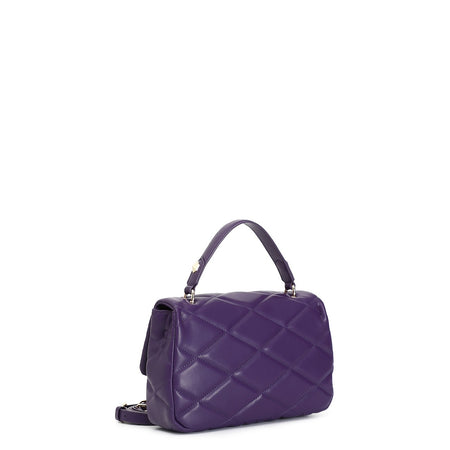 BORSA MEDIA CON PATTINA TRAPUNTATA CON BORCHIE ESAGONALI