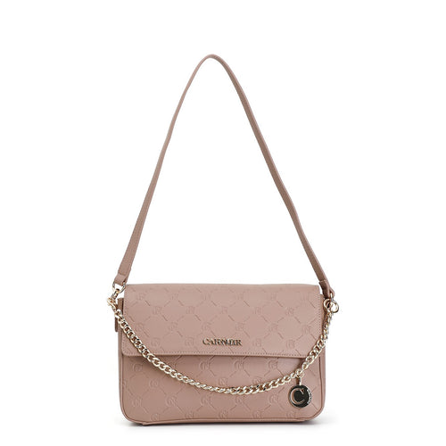 BANDOLIERA CON LOGO EMBOSSED ALL-OVER