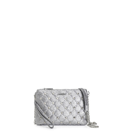 POCHETTE GLITTERATA CON BORCHIE ESAGONALI