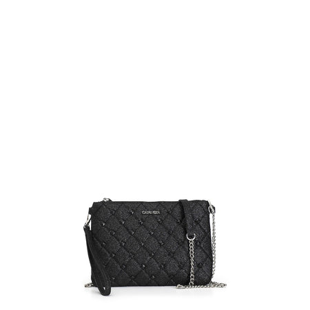 POCHETTE GLITTERATA CON BORCHIE ESAGONALI