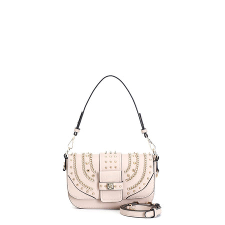 BORSA A SPALLA CON BORCHIE E CATENE