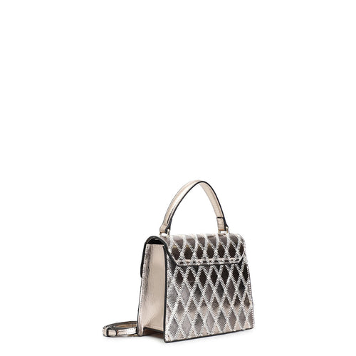 MINIBAG ROMBI PATCHWORK E ACCESSORIO CON STRASS