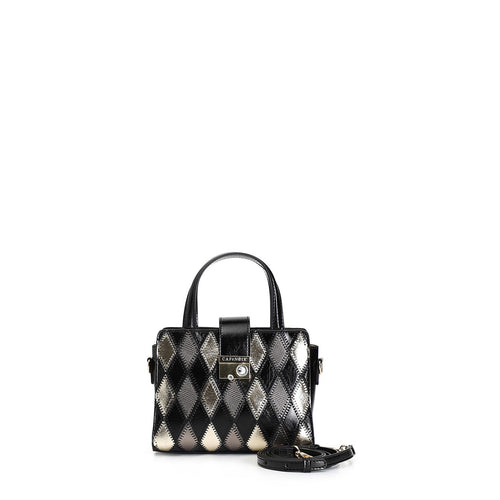 MINIBAG ROMBI PATCHWORK E ACCESSORIO CON STRASS