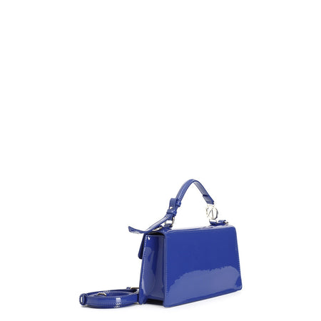 BORSA A SPALLA EFFETTO VERNICE CON ACCESSORIO CN CON STRASS