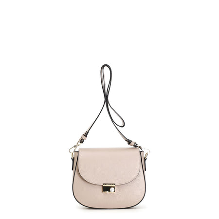 TRACOLLA CON PATTINA IN PELLE E CHIUSURA STRASS