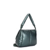 BORSA CON PATTINA IN NYLON CON TRAPUNTATURA IRREGOLARE