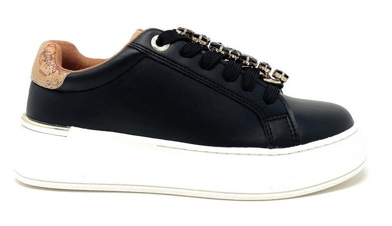 Alviero Martini sneakers black geo con accessorio gioiello N 2270 0289