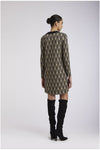 MINIABITO SCOLLO A V LAVORAZIONE JACQUARD