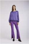BLUSA IN RASO SCOLLATURA A BARCA