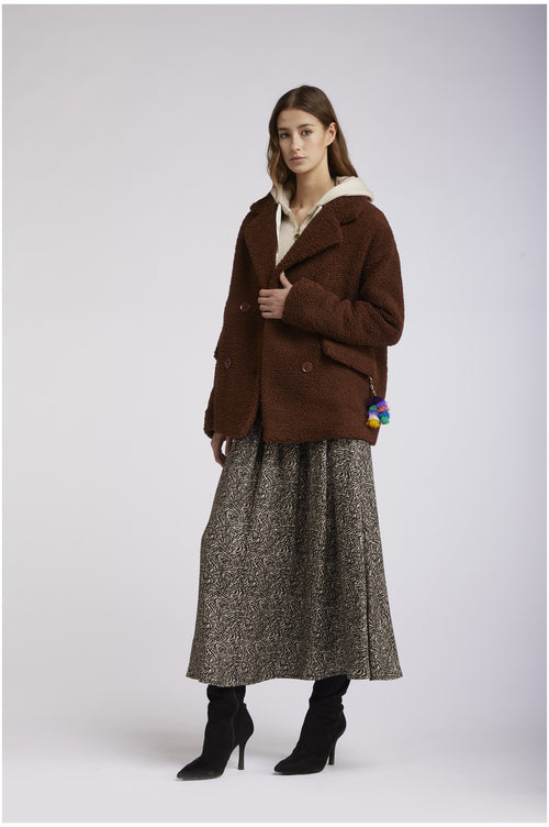 CAPPOTTO CORTO DOPPIOPETTO TESSUTO BOUCLè