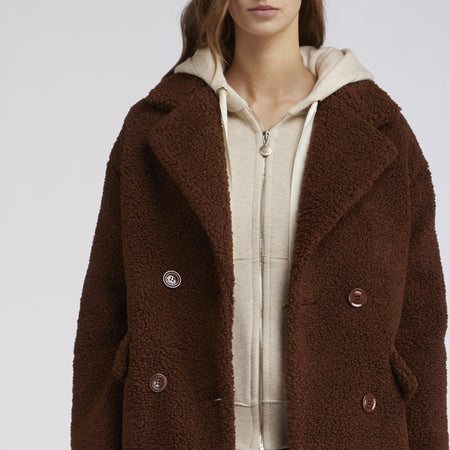 CAPPOTTO CORTO DOPPIOPETTO TESSUTO BOUCLè