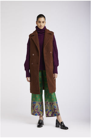 GILET DOPPIOPETTO OVER TESSUTO BOUCLè