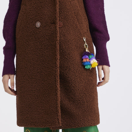 GILET DOPPIOPETTO OVER TESSUTO BOUCLè