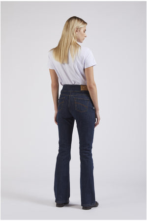 PANTALONE FLARE CON BOTTONI A VISTA A VITA ALTA