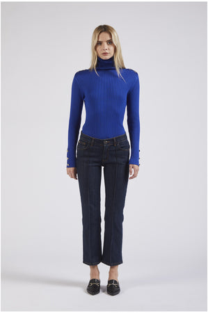 PANTALONE BOOTCUT CON NERVATURA