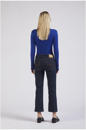 PANTALONE BOOTCUT CON NERVATURA