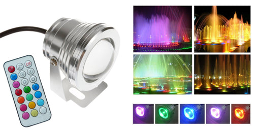 Faro Faretto Led Orientabile Calda Fredda Rgb 10 Watt Cob 12 Volt Ip 65 Luce