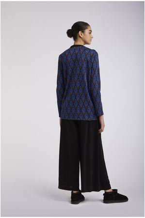CARDIGAN LUNGO TESSUTO JACQUARD