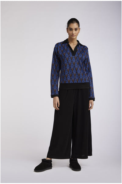 MAGLIA COLLO TIPO POLO TESSUTO JACQUARD