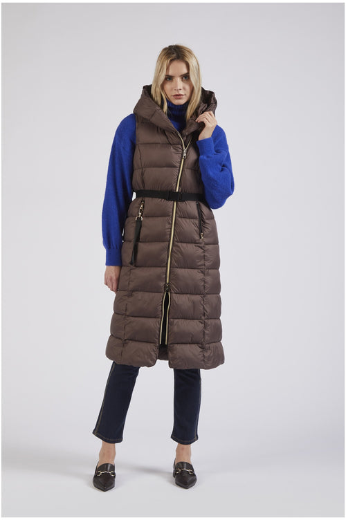 PIUMINO SMANICATO CON CINTURA ELASTICA