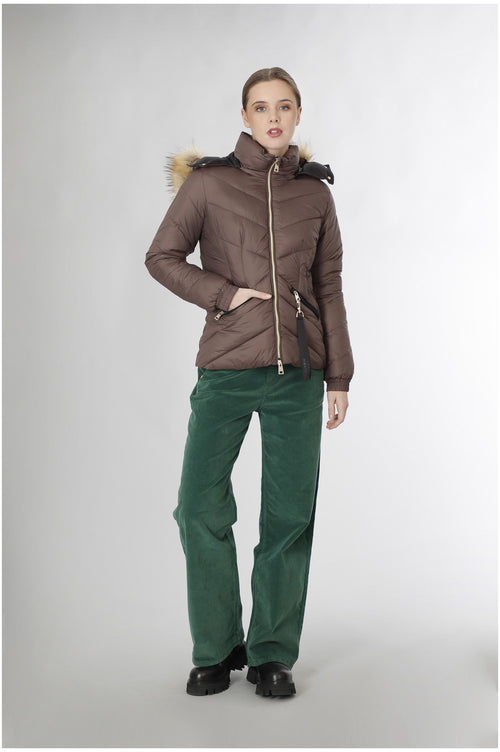 PIUMINO AVVITATO CON BORDO AL CAPPUCCIO