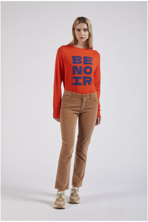 PANTALONE SLIM IN VELLUTO TINTO CAPO