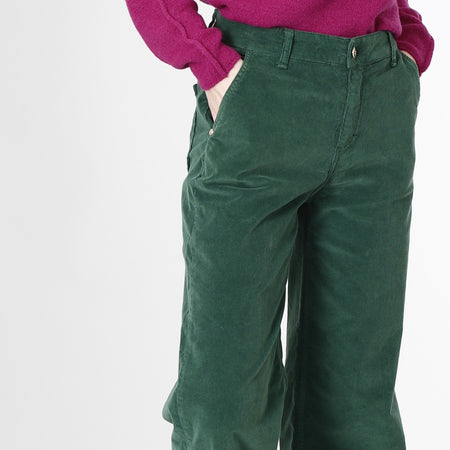 PANTALONE WIDE LEG IN VELLUTO TINTO CAPO