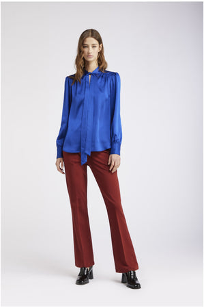 PANTALONE A ZAMPA TESSUTO ELASTICIZZATO