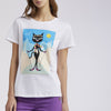 TSHIRT MANICA CORTA STAMPA CAT NOIR SCIATORE