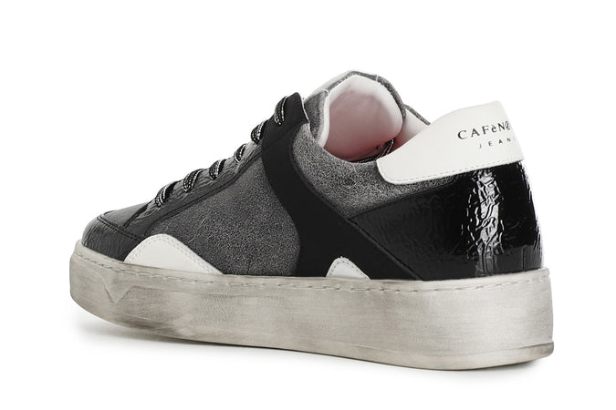 SNEAKERS LACCI VASCHETTA IN PELLE