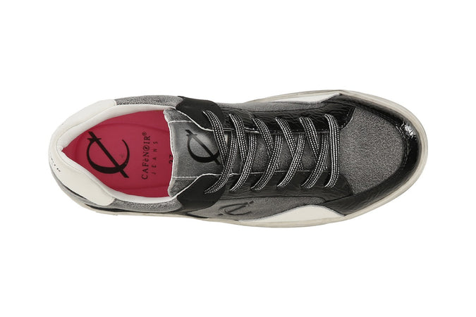 SNEAKERS LACCI VASCHETTA IN PELLE
