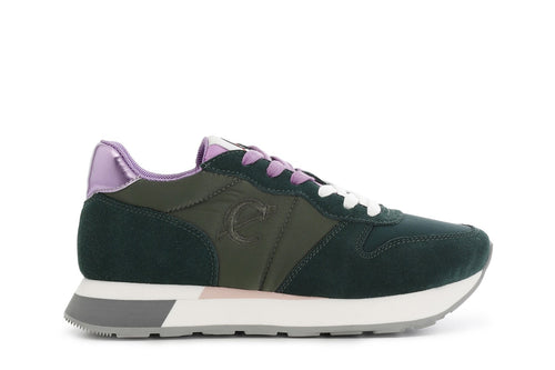 SNEAKERS IN PELLE SCAMOSCIATA E TESSUTO
