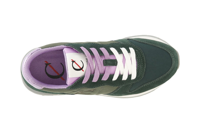 SNEAKERS IN PELLE SCAMOSCIATA E TESSUTO