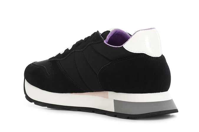 SNEAKERS IN PELLE SCAMOSCIATA E TESSUTO