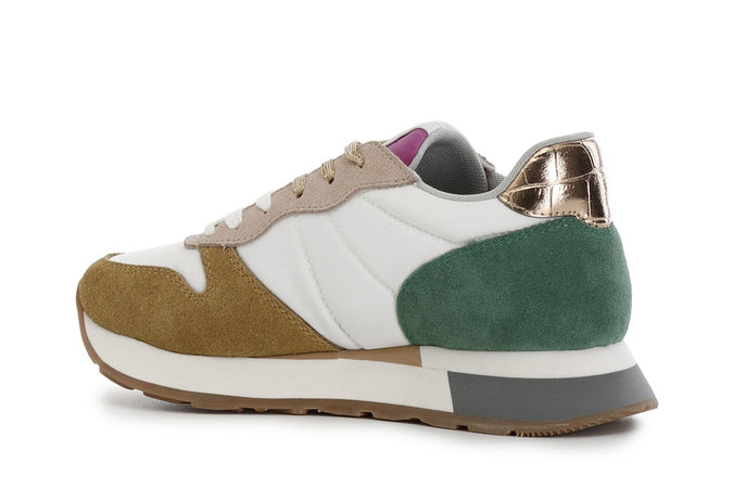 SNEAKERS IN PELLE SCAMOSCIATA E TESSUTO