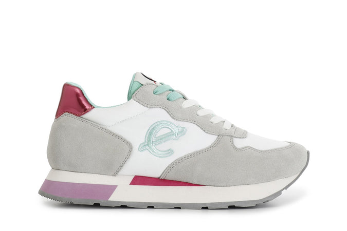 SNEAKERS IN PELLE SCAMOSCIATA E TESSUTO