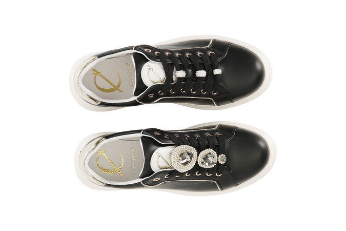 SNEAKERS IN PELLE CON ACCESSORI REMOVIBILI