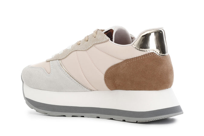 RUNNING IN PELLE SCAMOSCIATA E TESSUTO