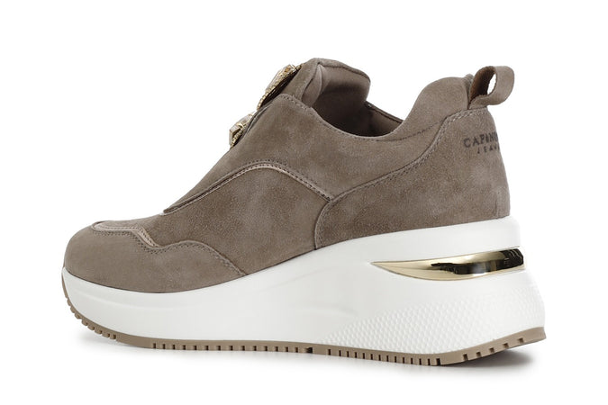 RUNNING SLIPON CON ACCESSORIO GIOIELLO IN CAMOSCIO