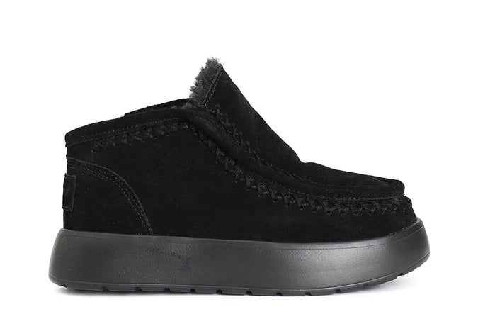 TRONCHETTO BASSO IN PELLE SCAMOSCIATA