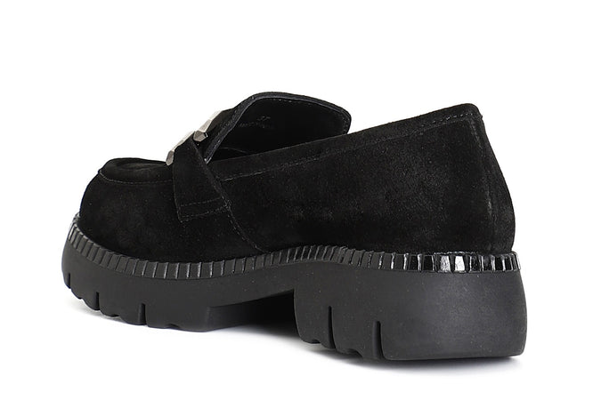 MOCASSINO IN PELLE SCAMOSCIATA CON MORSETTO