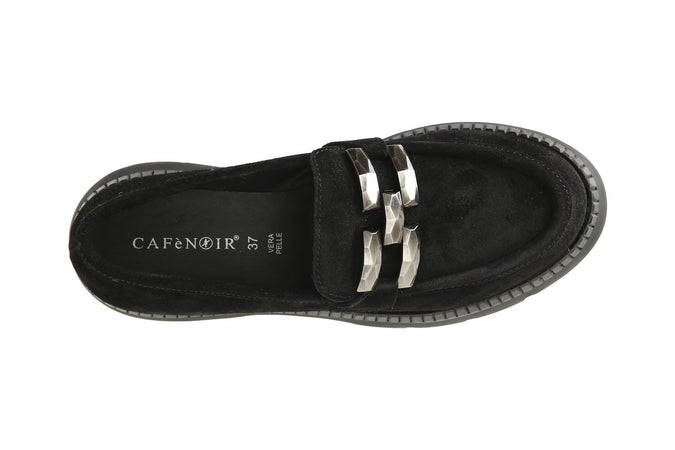 MOCASSINO IN PELLE SCAMOSCIATA CON MORSETTO