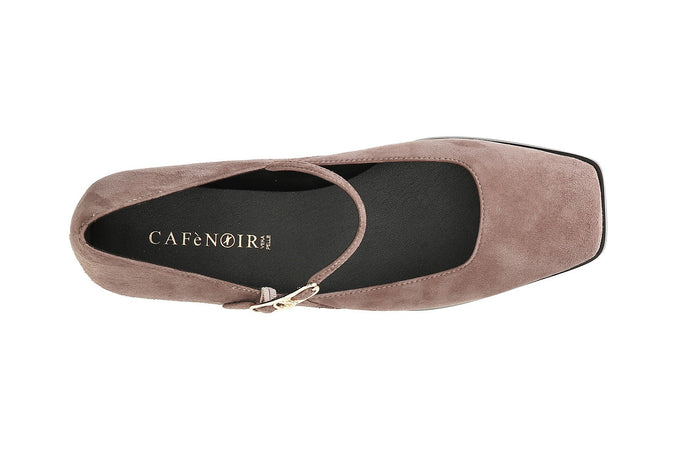 BALLERINA IN CAMOSCIO CON LACCINO E FIBBIA PERSONALIZZATA