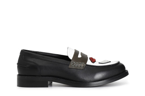 MOCASSINO IN PELLE CON NAPPINE