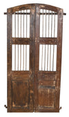 Biscottini Porta portone in legno massello e ferro da interno o da esterno vecchia e antica medievale