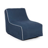 Sedia pouf Rihanna con tessuto in spun poliestere con cerniera a scomparsa